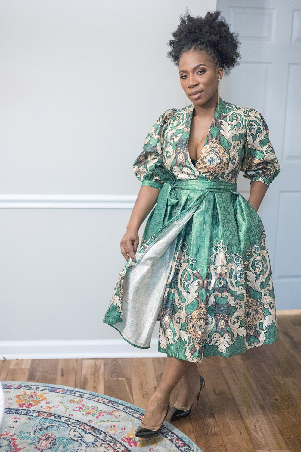 ATL's Finest Green Print Dress