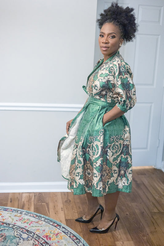 ATL's Finest Green Print Dress