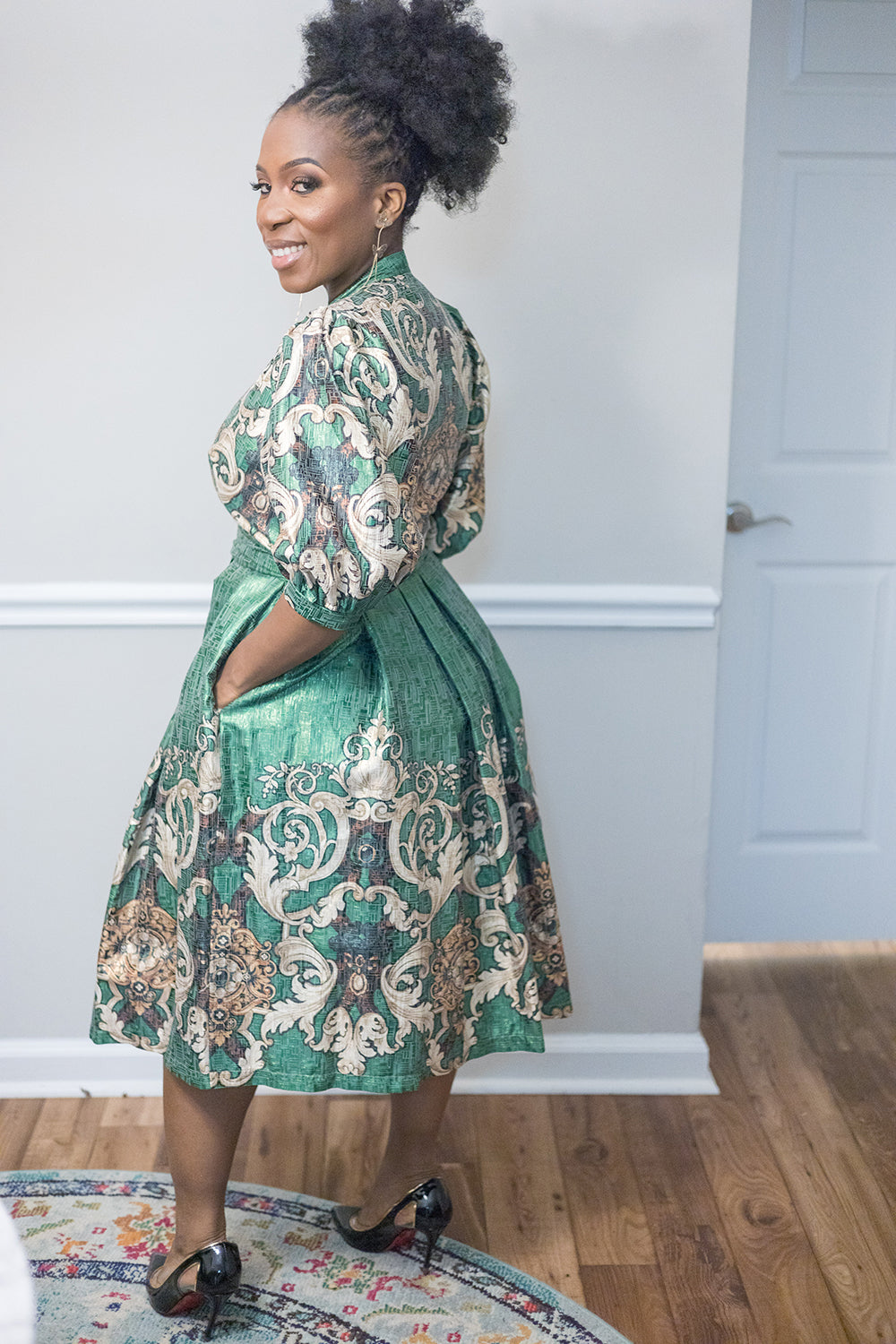 ATL's Finest Green Print Dress