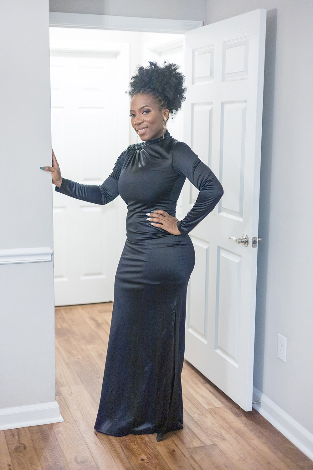 ATL's Finest Black Mock Neck Dress ATL's Finest_Style ATL's Finest Black Mock Neck Dress ATL's Finest_Style