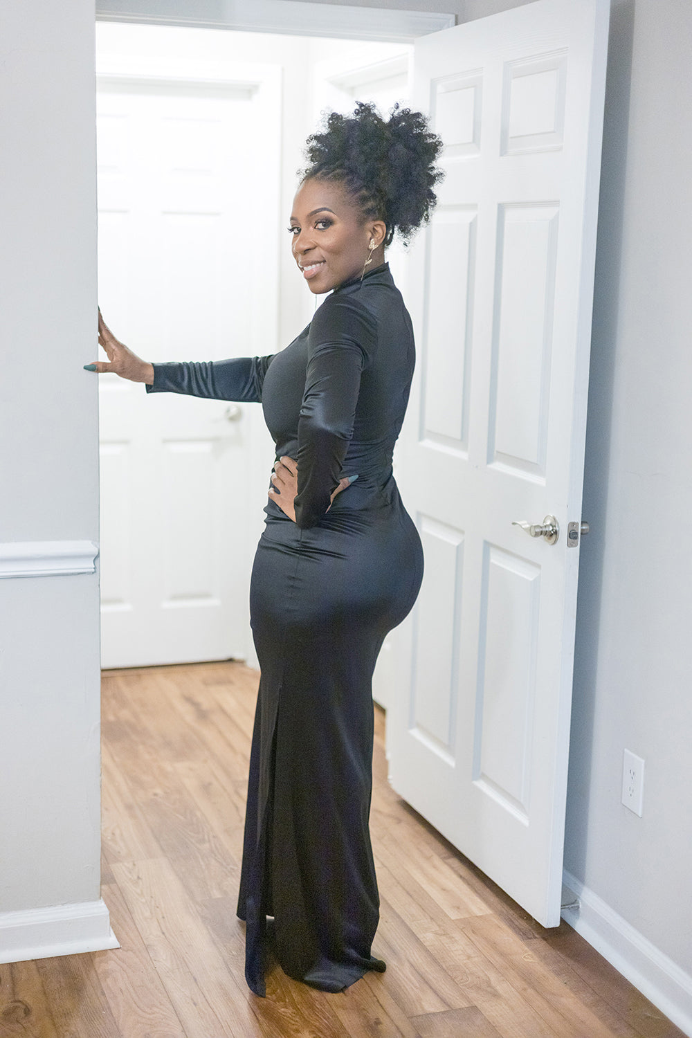 ATL's Finest Black Mock Neck Dress