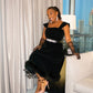 ATL'S Finest Black Suede Party Gown